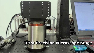 Estágio de microscópio com motor de bobina de voz de alta precisão